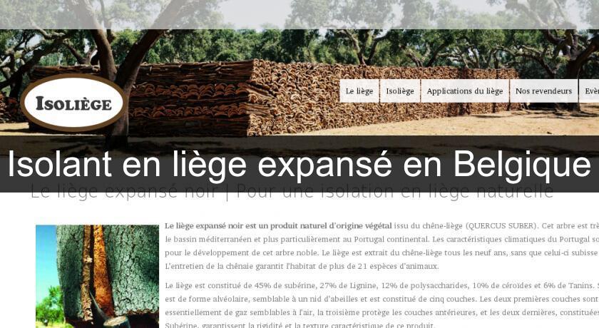 Isolant en liège expansé en Belgique Isolant en liège expansé en Belgique