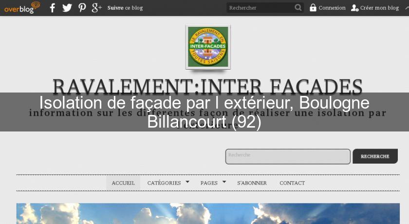 Isolation de façade par l'extérieur, Boulogne Billancourt (92) Isolation de façade par l'extérieur, Boulogne Billancourt (92)