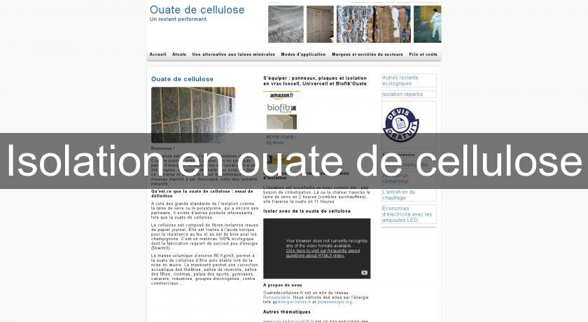 Isolation en ouate de cellulose Isolation en ouate de cellulose