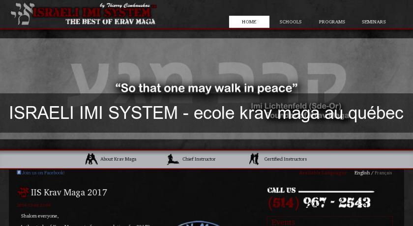 ISRAELI IMI SYSTEM - ecole krav maga au québec