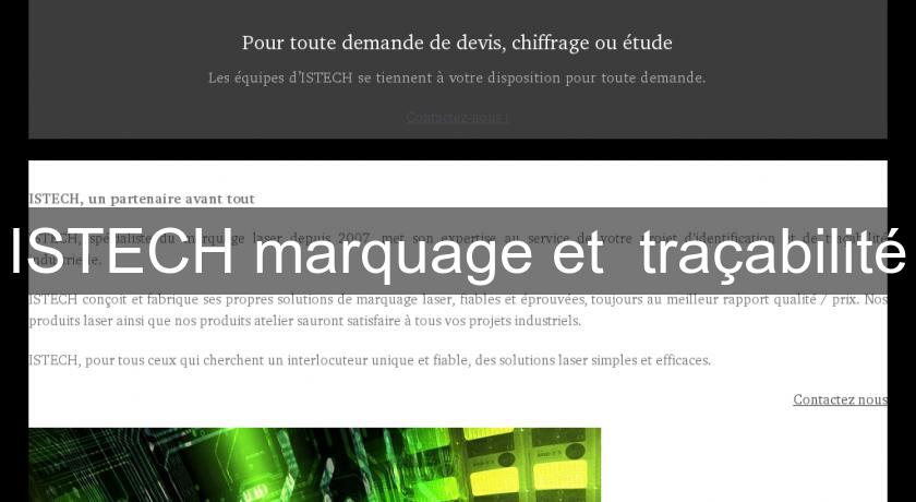 ISTECH marquage et traçabilité ISTECH marquage et traçabilité