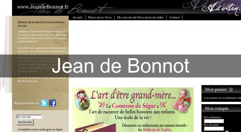 Jean de Bonnot Jean de Bonnot