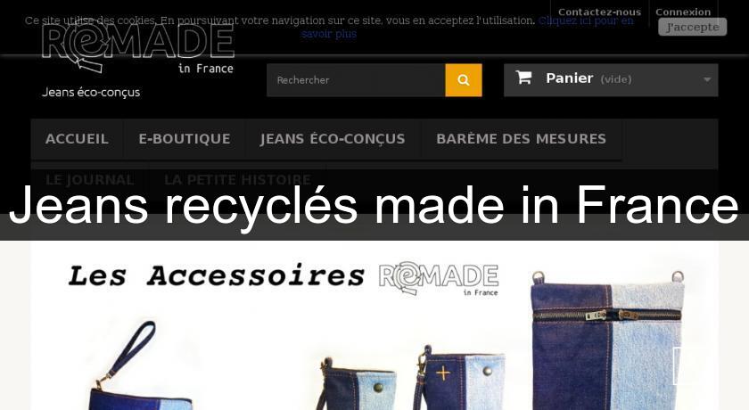 Jeans recyclés made in France Jeans recyclés made in France
