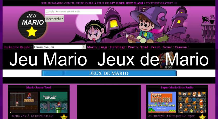 Jeu Mario  Jeux de Mario