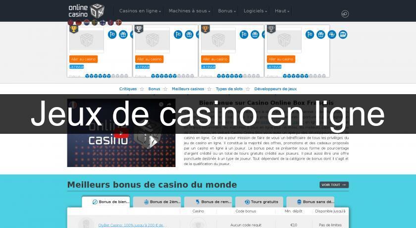 Jeux de casino en ligne