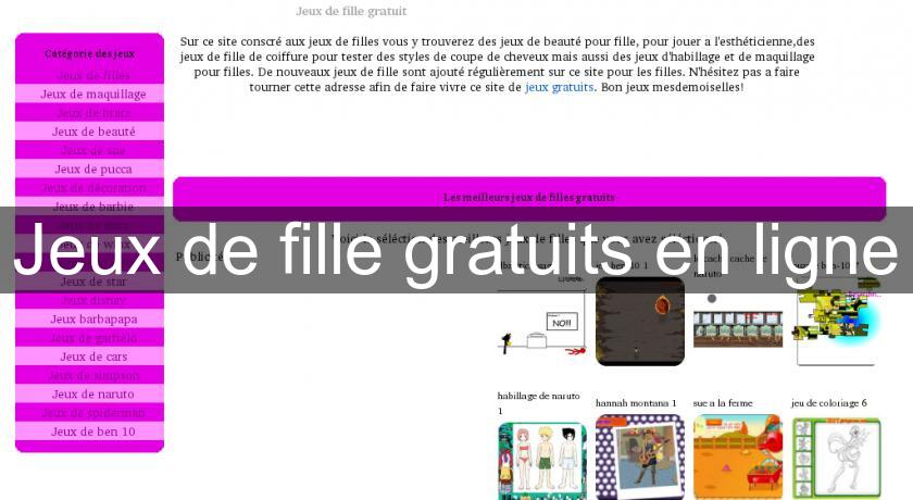 Jeux de fille gratuits en ligne