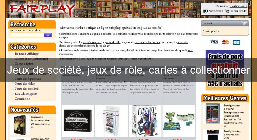 Jeux de société, jeux de rôle, cartes à collectionner Jeux de société, jeux de rôle, cartes à collectionner