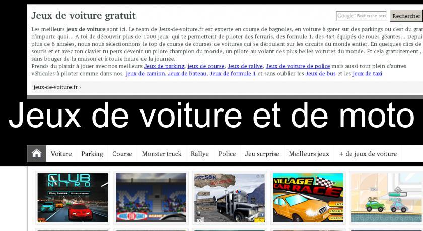 Jeux de voiture et de moto Jeux de voiture et de moto