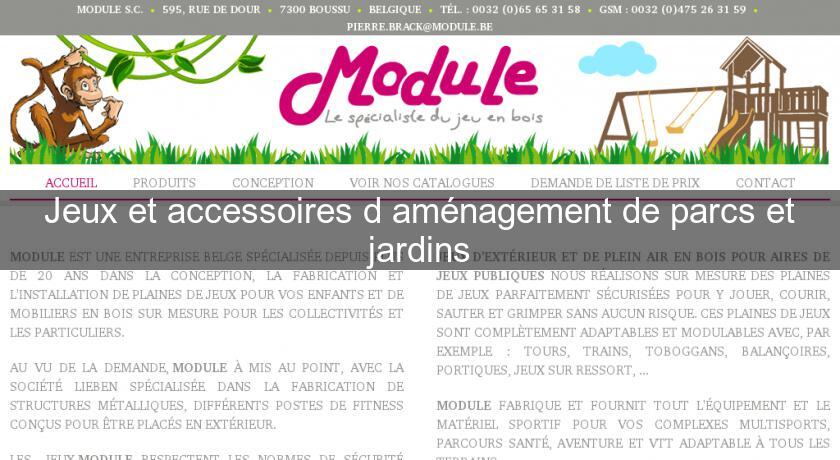 Jeux et accessoires d'aménagement de parcs et jardins Jeux et accessoires d'aménagement de parcs et jardins