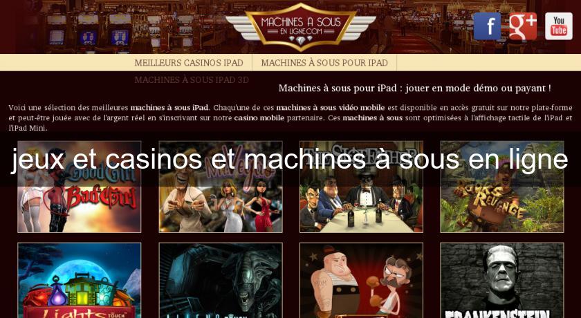 jeux et casinos et machines à sous en ligne