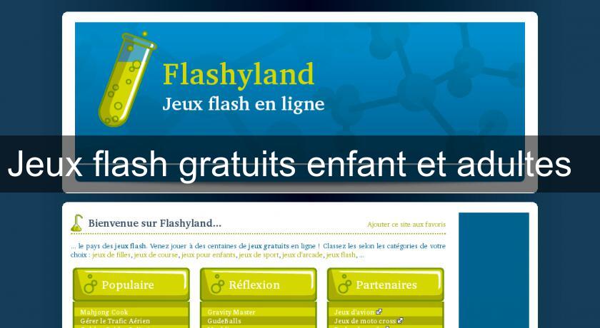 Jeux flash gratuits enfant et adultes  