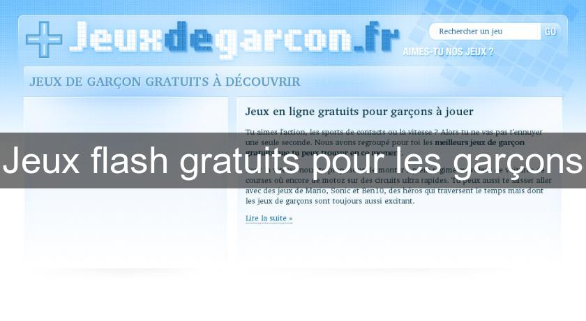 Jeux flash gratuits pour les garçons Jeux flash gratuits pour les garçons