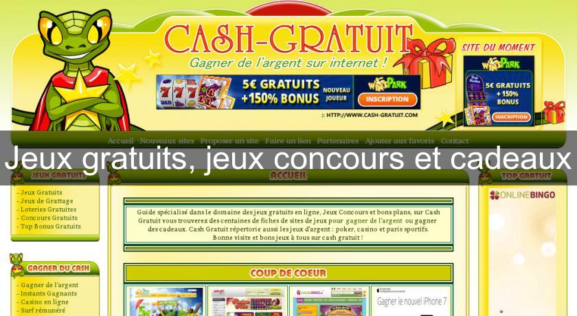 Jeux gratuits, jeux concours et cadeaux