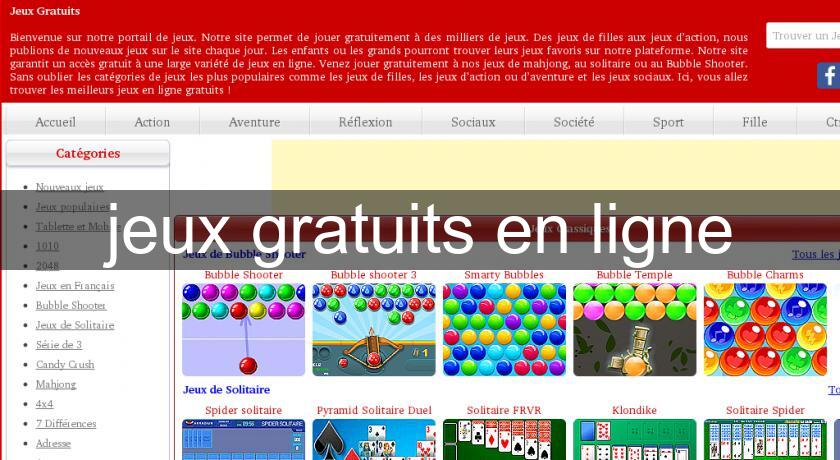 jeux gratuits en ligne jeux gratuits en ligne