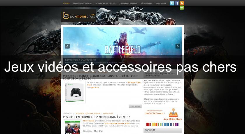 Jeux vidéos et accessoires pas chers 