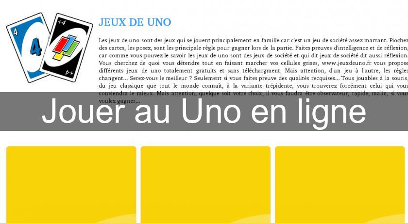 Jouer au Uno en ligne Jouer au Uno en ligne
