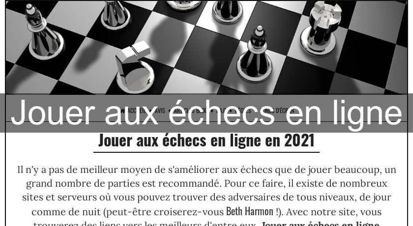 Jouer aux échecs en ligne