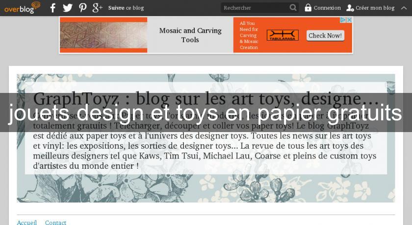 jouets design et toys en papier gratuits