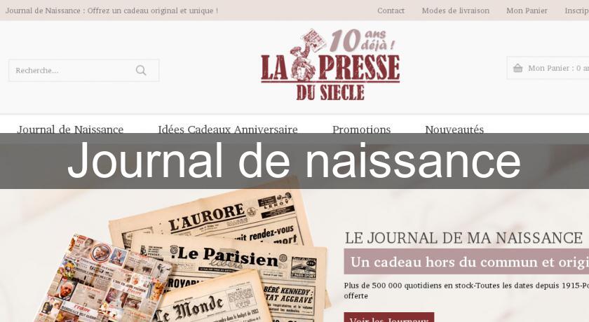 Journal de naissance Journal de naissance