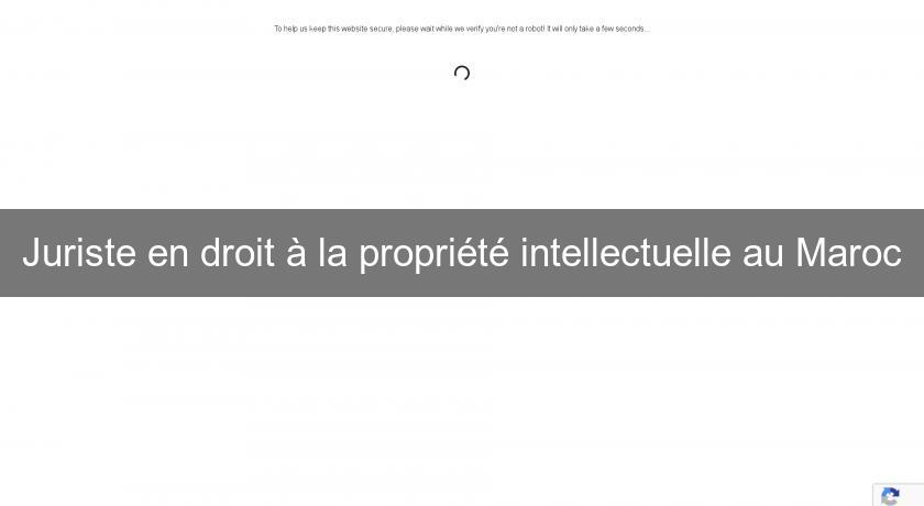 Juriste en droit à la propriété intellectuelle au Maroc