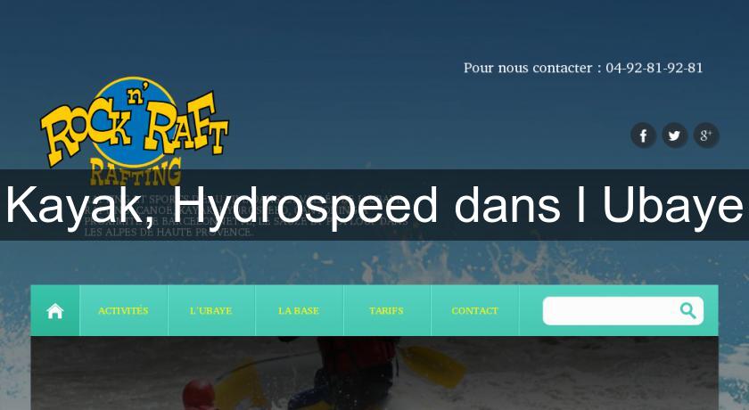 Kayak, Hydrospeed dans l'Ubaye