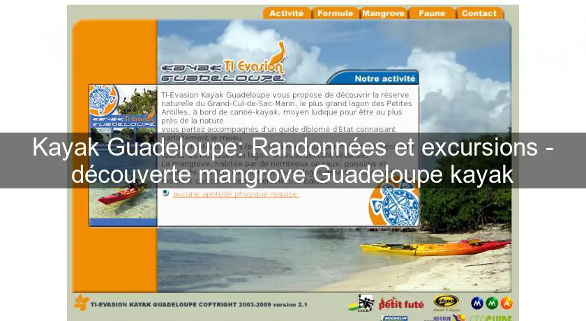 Kayak Guadeloupe: Randonnées et excursions - découverte mangrove Guadeloupe kayak