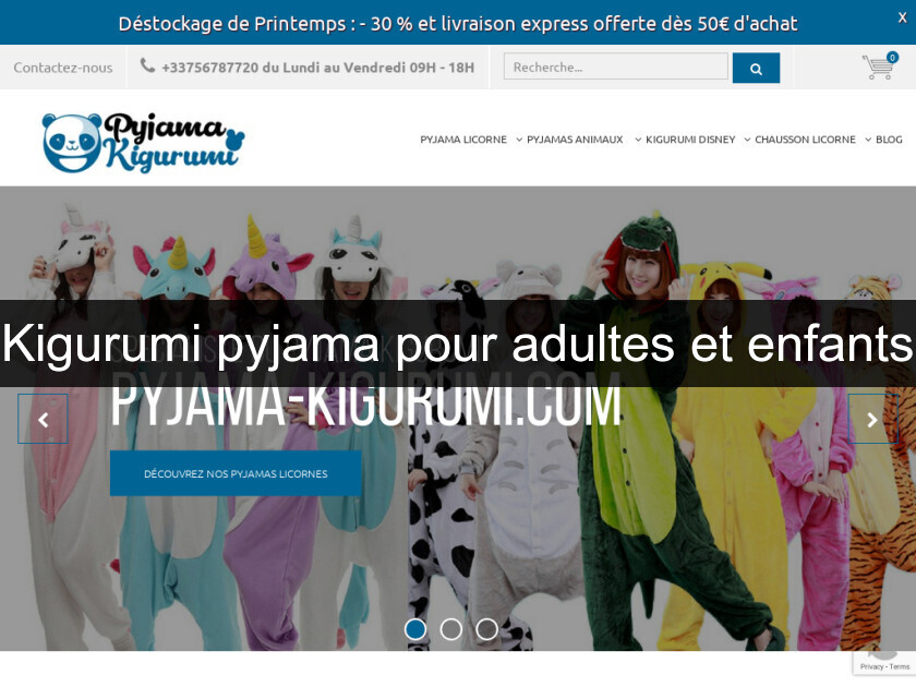 Kigurumi pyjama pour adultes et enfants Kigurumi pyjama pour adultes et enfants