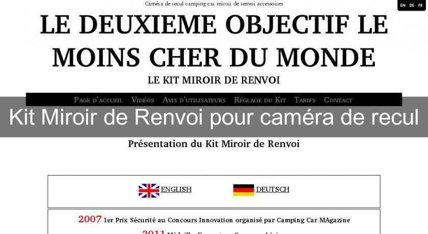Kit Miroir de Renvoi pour caméra de recul Kit Miroir de Renvoi pour caméra de recul
