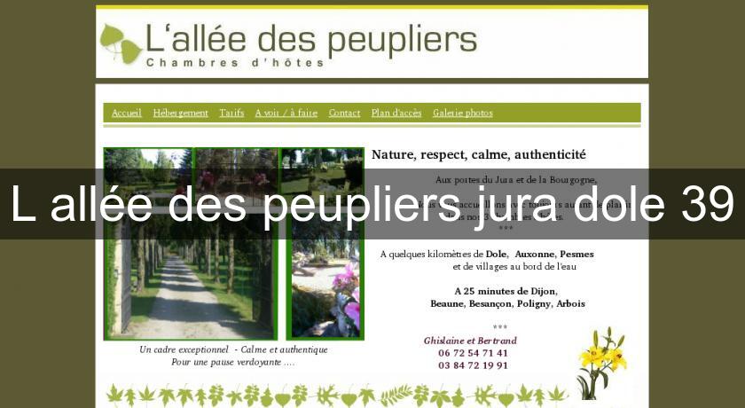 L'allée des peupliers jura dole 39 L'allée des peupliers jura dole 39