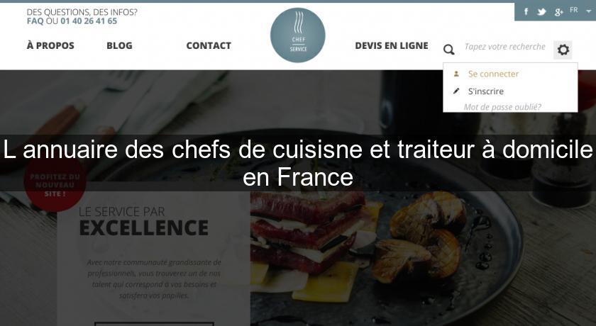 L'annuaire des chefs de cuisisne et traiteur à domicile en France