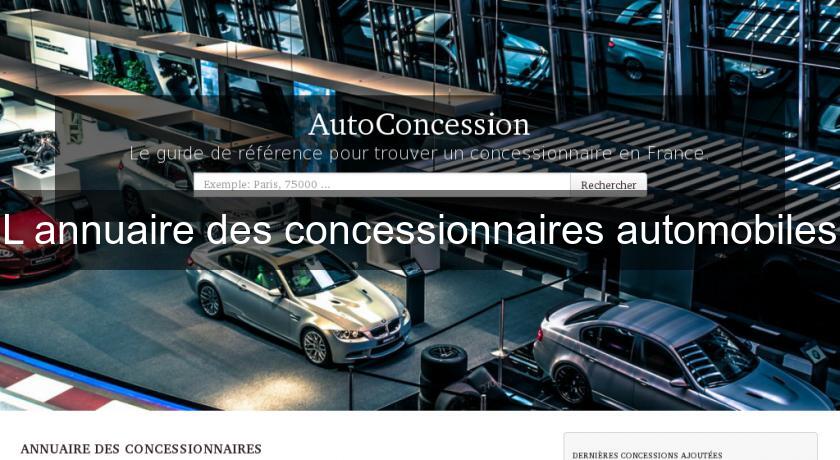 L'annuaire des concessionnaires automobiles