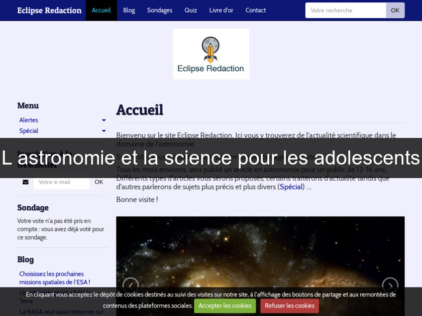 L'astronomie et la science pour les adolescents L'astronomie et la science pour les adolescents