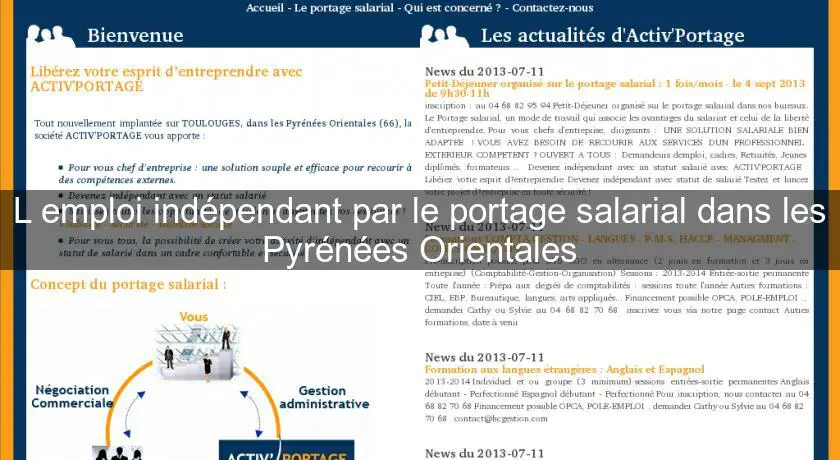 L'emploi indépendant par le portage salarial dans les Pyrénées Orientales
