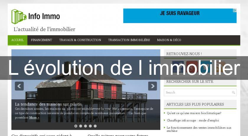 L'évolution de l'immobilier L'évolution de l'immobilier