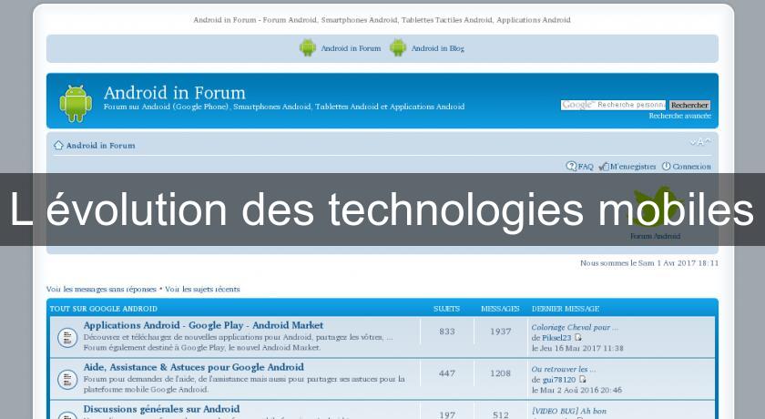 L'évolution des technologies mobiles