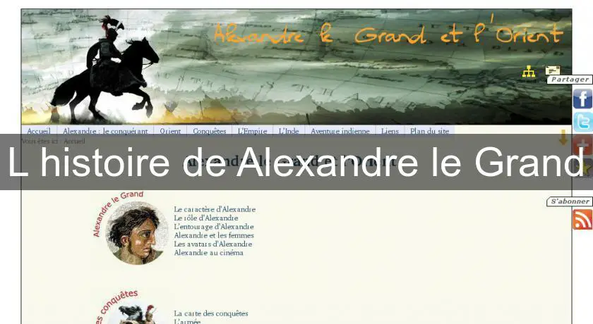 L'histoire de Alexandre le Grand