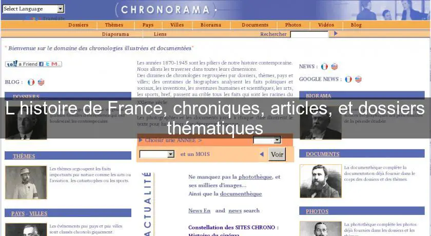 L'histoire de France, chroniques, articles, et dossiers thématiques