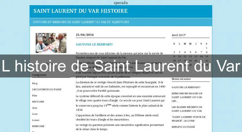 L'histoire de Saint Laurent du Var
