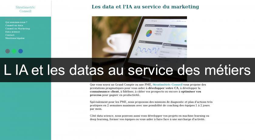 L'IA et les datas au service des métiers L'IA et les datas au service des métiers