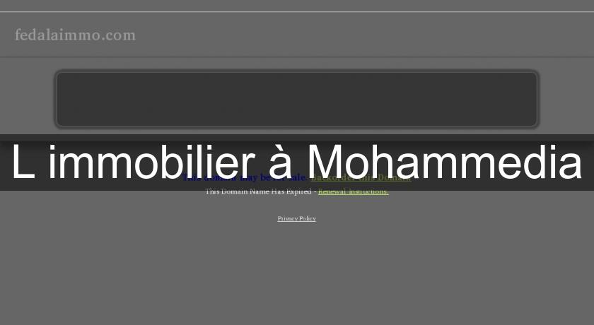 L'immobilier à Mohammedia L'immobilier à Mohammedia