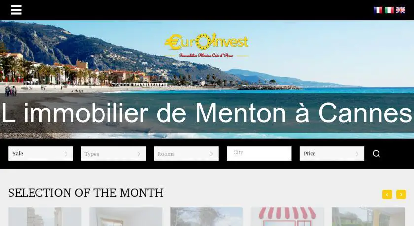 L'immobilier de Menton à Cannes