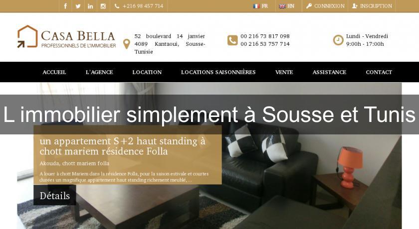L'immobilier simplement à Sousse et Tunis L'immobilier simplement à Sousse et Tunis