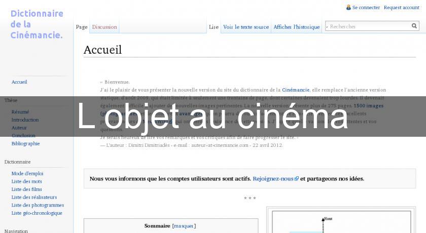 L'objet au cinéma