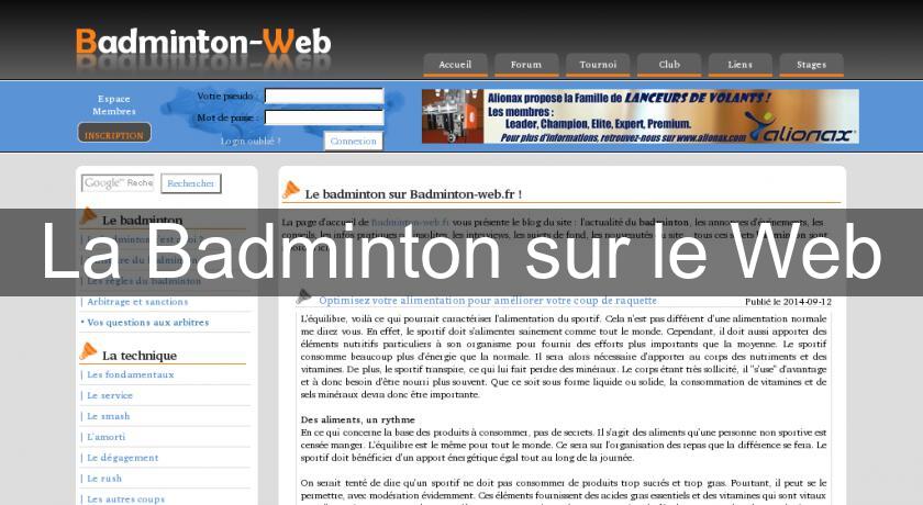 La Badminton sur le Web La Badminton sur le Web