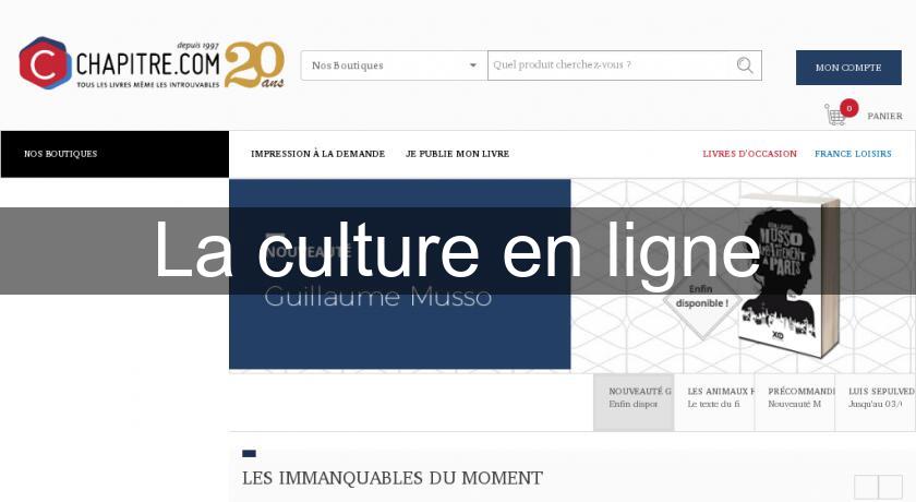 La culture en ligne La culture en ligne