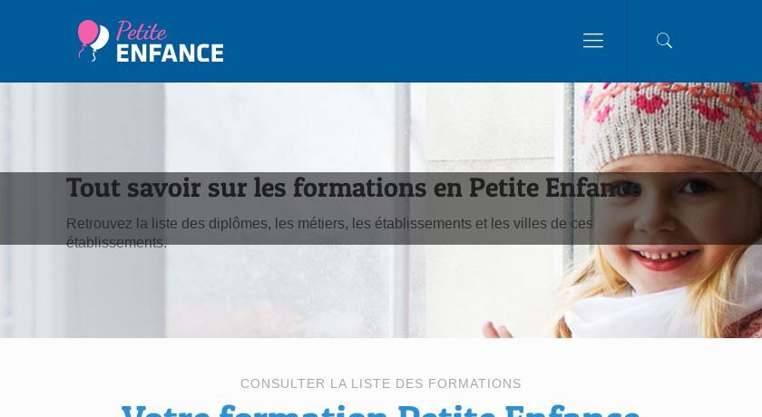 La formation dans le secteur de la petite enfance La formation dans le secteur de la petite enfance