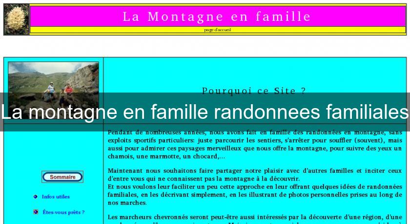 La montagne en famille randonnees familiales