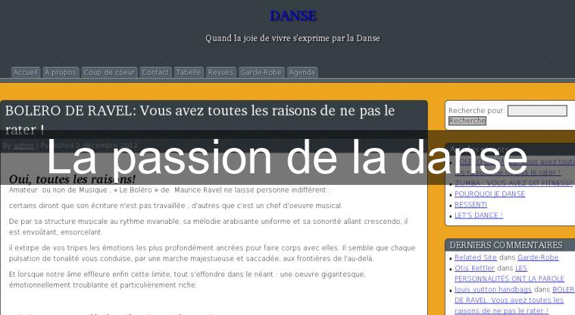 La passion de la danse