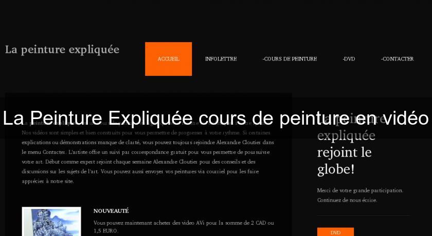 La Peinture Expliquée cours de peinture en vidéo La Peinture Expliquée cours de peinture en vidéo