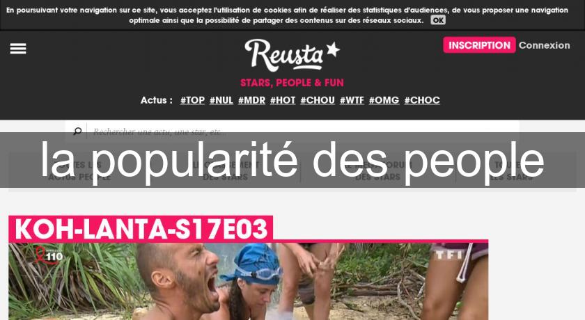 la popularité des people